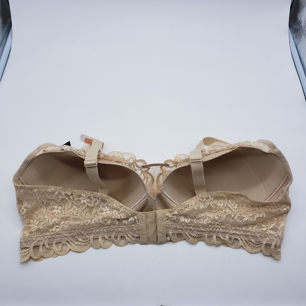 Nwt Bali women US 3XL tan bra latte lift stretch lace bralette convertible back - Picture 5 of 11